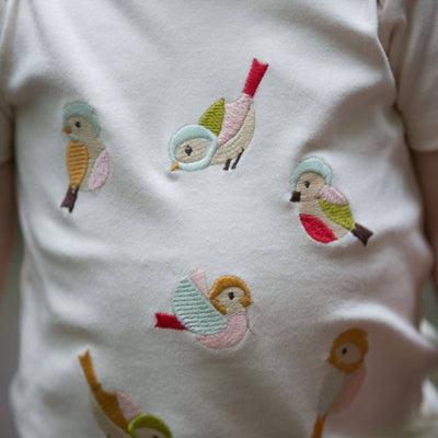 Little Green Radicals - Little Birds Applique Short SleeveT-Shirt