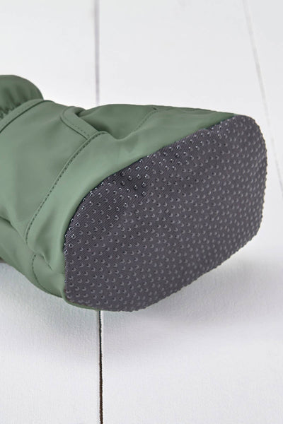 Grass & Air - Khaki Green PU Showerproof Bootie