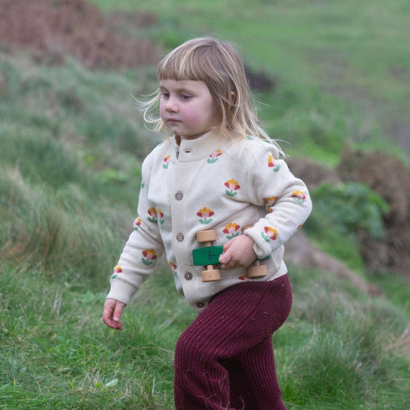 Little Green Radicals - From One To Another Flower Knitted Cardigan