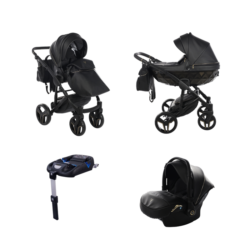 JUNAMA S-CLASS BLACK - 4IN1 (INCLUDES CAR SEAT & ISOFIX BASE)