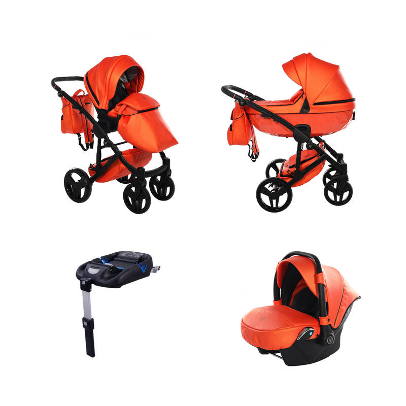 JUNAMA S-CLASS ORANGE - 4IN1 (INCLUDES CAR SEAT & ISOFIX BASE)