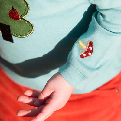 Little Green Radicals - Apple Tree Applique Long Sleeve T-Shirt