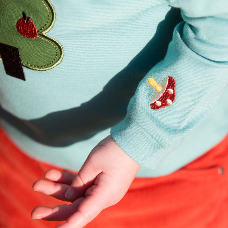 Little Green Radicals - Apple Tree Applique Long Sleeve T-Shirt