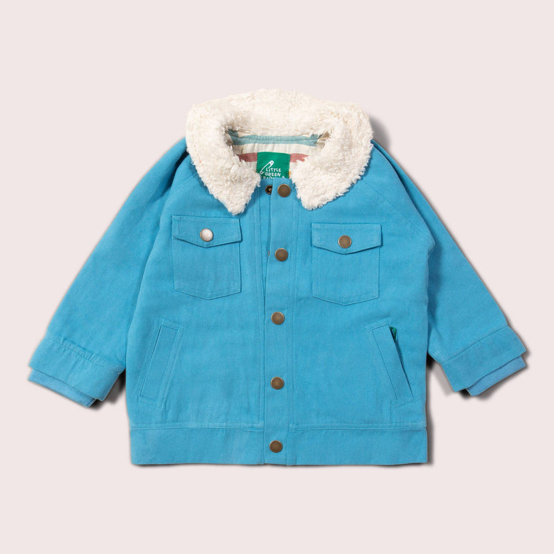 Little Green Radicals - Blue Moon Sherpa Collar Twill Adventure Jacket