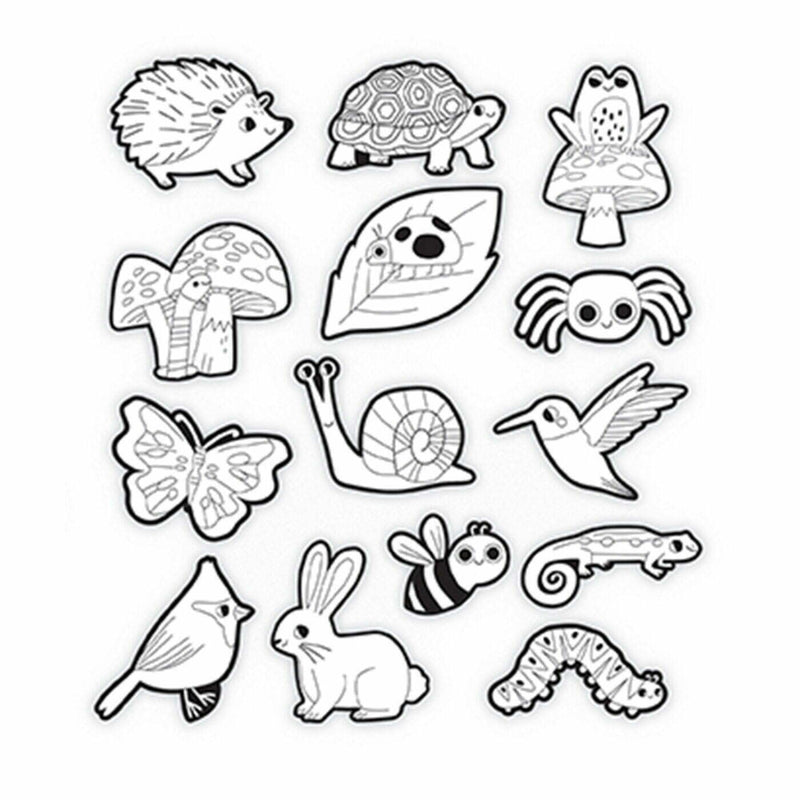 Crocodile Creek -  Colouring Stickers - Backyard Friends