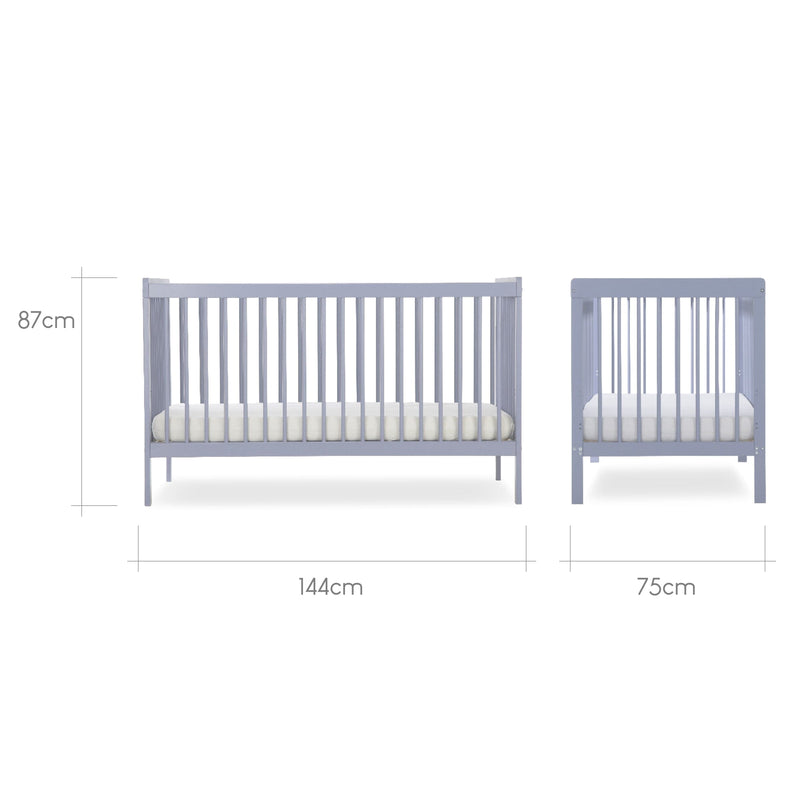 CuddleCo - Nola Cot Bed - Flint Blue