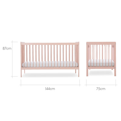 CuddleCo - Nola 2 Piece Nursery Furniture Set - Blush Pink