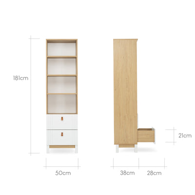 CuddleCo - Rafi Bookcase - Oak & Black