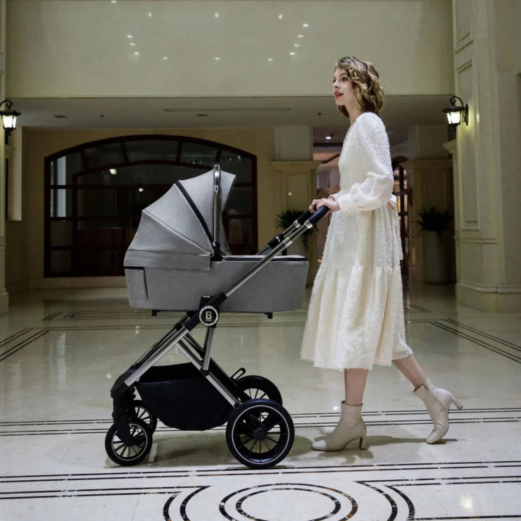 Chia Pram Pushchair – Pearl Grey