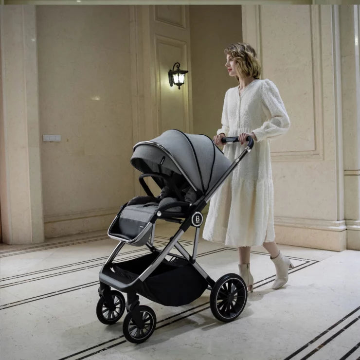 Chia Pram Pushchair – Pearl Grey