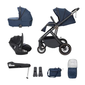 Chia Travel System Pecan with Base – Midnight Blue