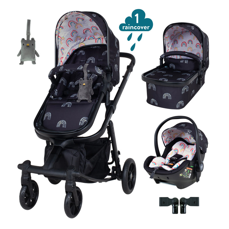 Giggle Quad Car Seat Bundle Night Rainbow