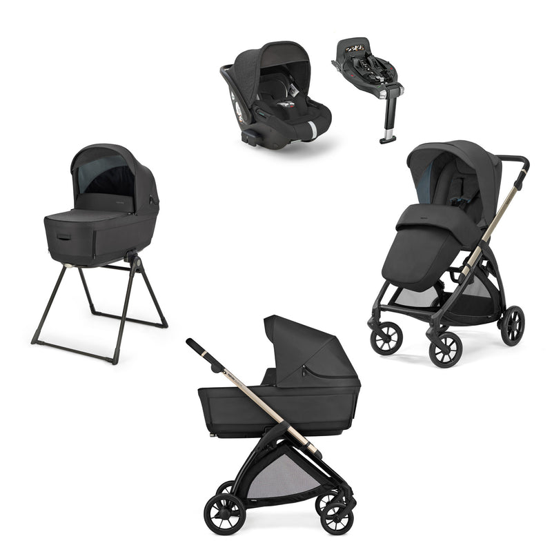 Inglesina Electa Travel System with reclining car seat 360 base (2025) - Upper Black