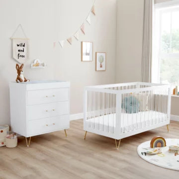 Kimi XL Acrylic 2 Piece Nursery Furniture Set - KIMI