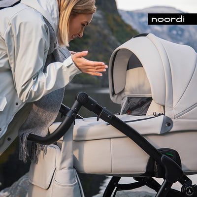 Noordi Fjordi Leather 2-in-1 Pram - Cloud