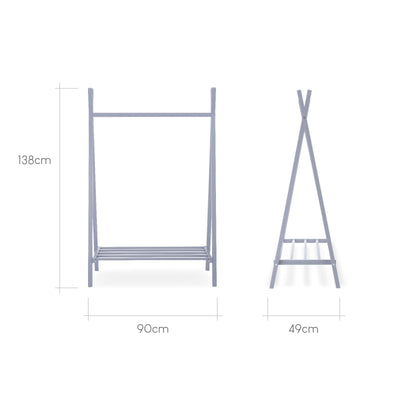 CuddleCo - Nola Clothes Rail - Flint Blue