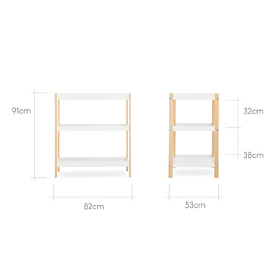 Cuddle Co - Nola 3 Piece Nursery Furniture Set - White & Natural