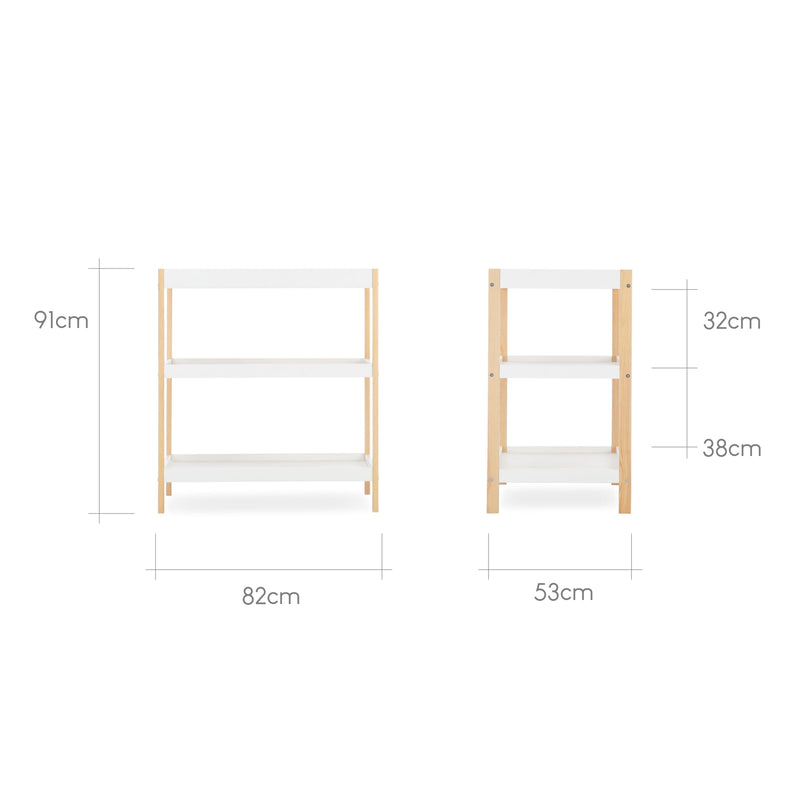 Cuddle Co - Nola 3 Piece Nursery Furniture Set - White & Natural