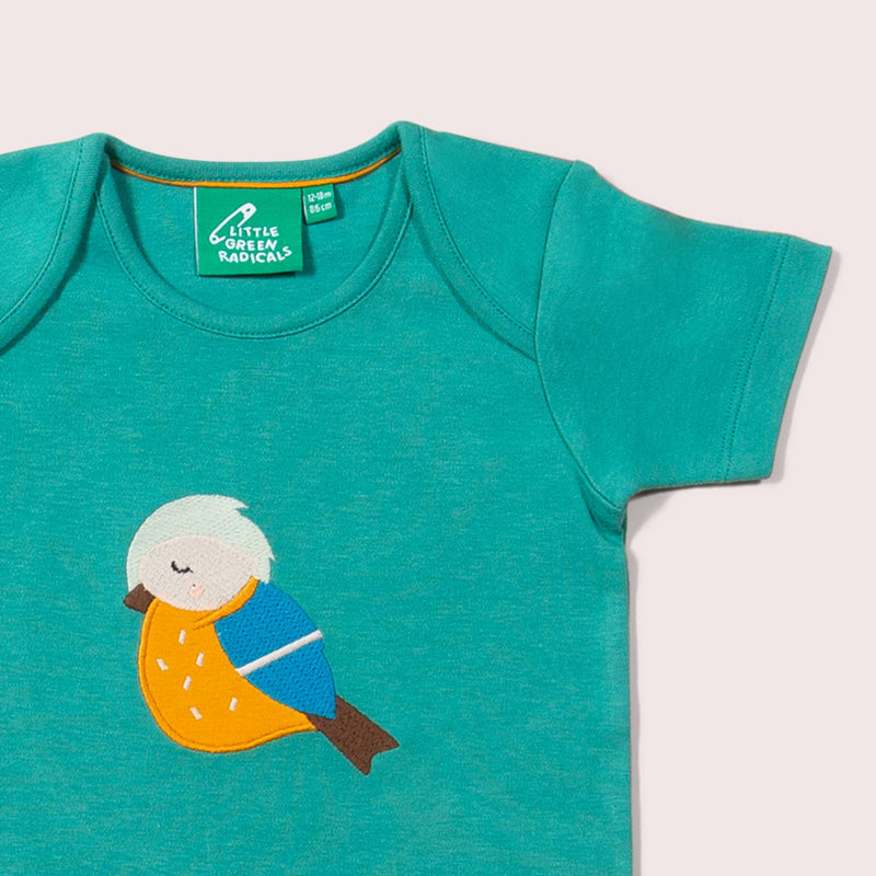 Little Green Radicals - Little Bird Applique Short Sleeve T-Shirt