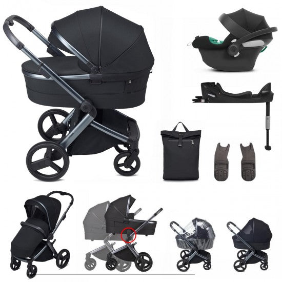 Anex L-Type 3 in 1 Aton B2 + Base Travel System Bundle, Onyx