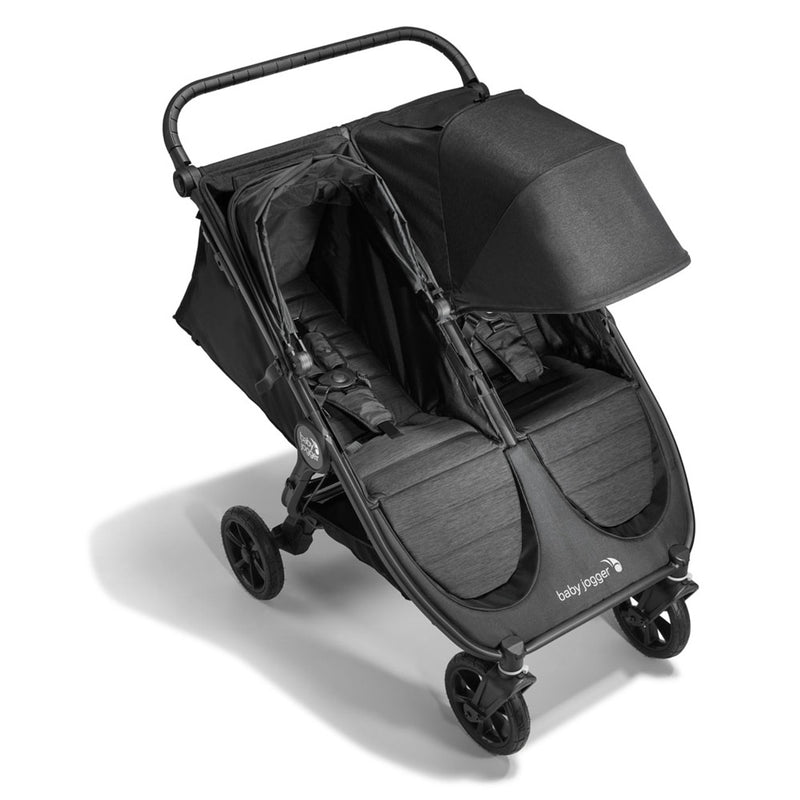 Baby Jogger City Mini GT2 Double + 2 Carrycots - Opulent Black