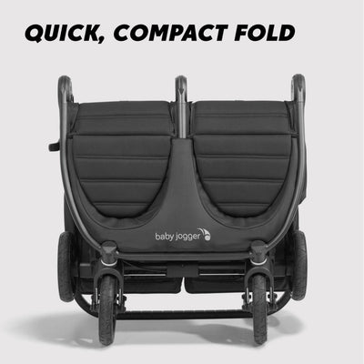 Baby Jogger City Mini GT2 Double + Carrycot - Opulent Black