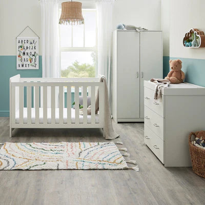 Babymore Caro 3 Piece Room Set - White Wash