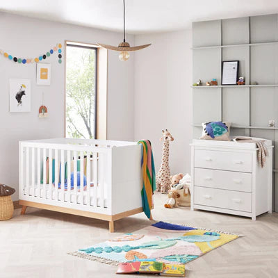 Babymore Mona 2 Piece Universal Room Set - White