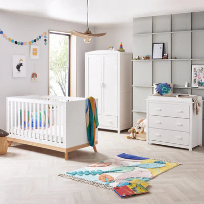 Babymore Mona 3 Piece Universal Room Set - White