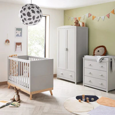 Babymore Mona Mini 3 Piece Universal Room Set - Grey