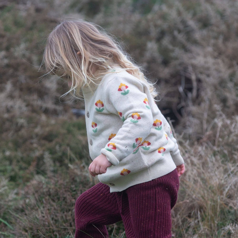 Little Green Radicals - From One To Another Flower Knitted Cardigan