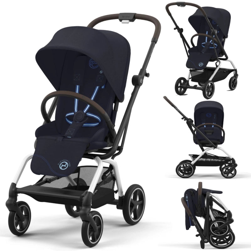 Cybex Eezy S Twist+ 2 Pushchair - Dark Blue/Silver