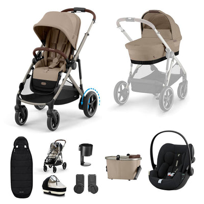 CYBEX eGazelle S Pushchair + Cloud G Luxury Bundle - Almond Beige