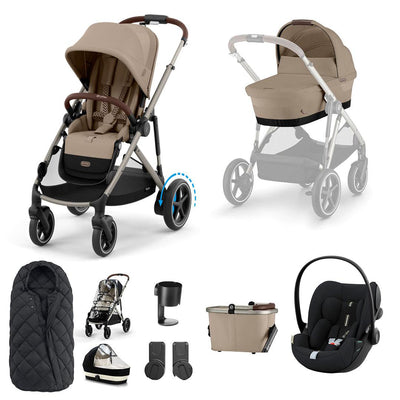 CYBEX eGazelle S Pushchair + Cloud G Luxury Bundle - Almond Beige