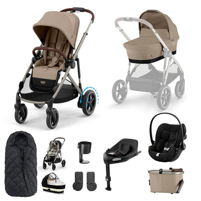 CYBEX eGazelle S Pushchair + Cloud G Luxury Bundle - Almond Beige