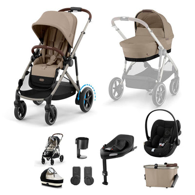 CYBEX eGazelle S Pushchair + Cloud G Luxury Bundle - Almond Beige