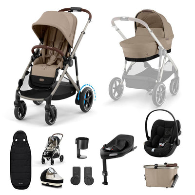 CYBEX eGazelle S Pushchair + Cloud G Luxury Bundle - Almond Beige