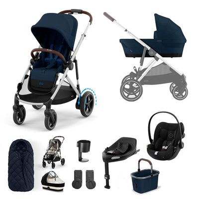 CYBEX eGazelle S Pushchair + Cloud G Luxury Bundle - Ocean Blue