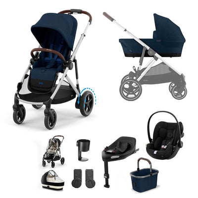 CYBEX eGazelle S Pushchair + Cloud G Luxury Bundle - Ocean Blue