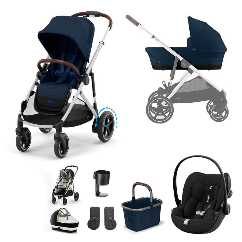 CYBEX eGazelle S Pushchair + Cloud G Luxury Bundle - Ocean Blue