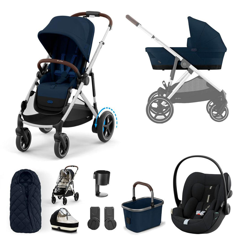 CYBEX eGazelle S Pushchair + Cloud G Luxury Bundle - Ocean Blue