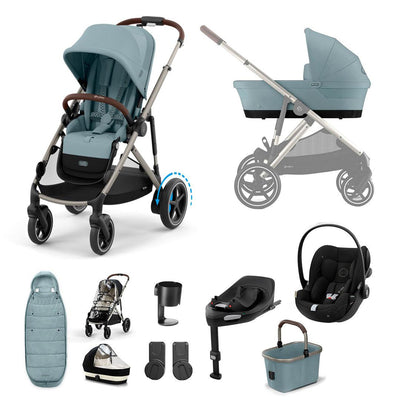 CYBEX eGazelle S Pushchair + Cloud G Luxury Bundle - Stormy Blue