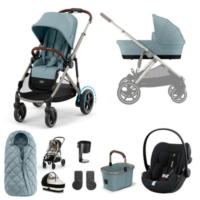 CYBEX eGazelle S Pushchair + Cloud G Luxury Bundle - Stormy Blue