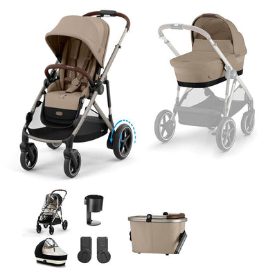 CYBEX eGazelle S Pushchair Essential Bundle - Almond Beige