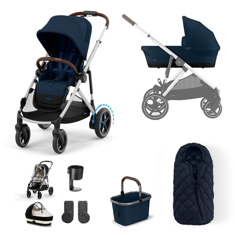 CYBEX eGazelle S Pushchair Essential Bundle - Ocean Blue