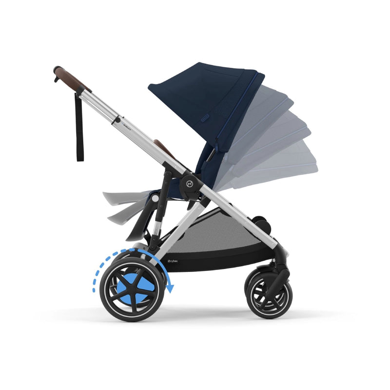 Cybex eGazelle S Stroller - Ocean Blue/Silver