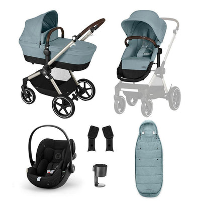 CYBEX EOS + Cloud G Luxury Bundle - Sky Blue