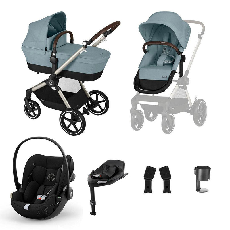 CYBEX EOS + Cloud G Luxury Bundle - Sky Blue