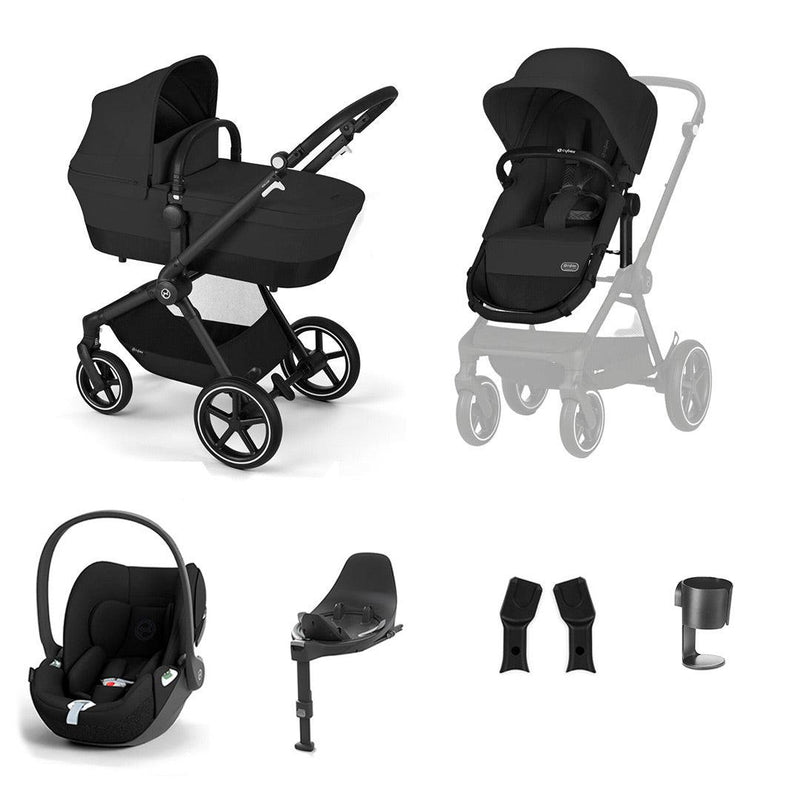 CYBEX EOS Lux Luxury Bundle - Moon Black