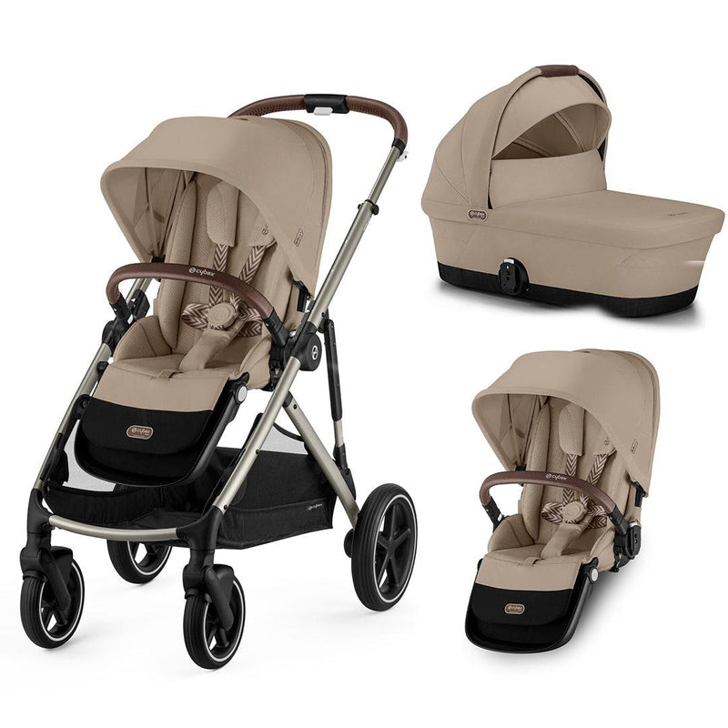 CYBEX Gazelle S Double Pushchair - Almond Beige